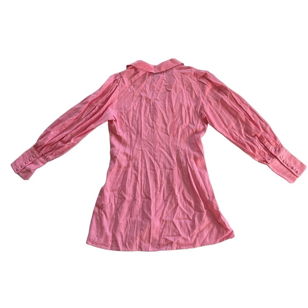 NWT Linen Hello Molly size XL STYLE ME YOUR WAY SHIRT DRESS PINK balloon - Picture 11 of 16
